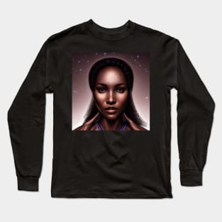 Beautiful modern black girl Long Sleeve T-Shirt